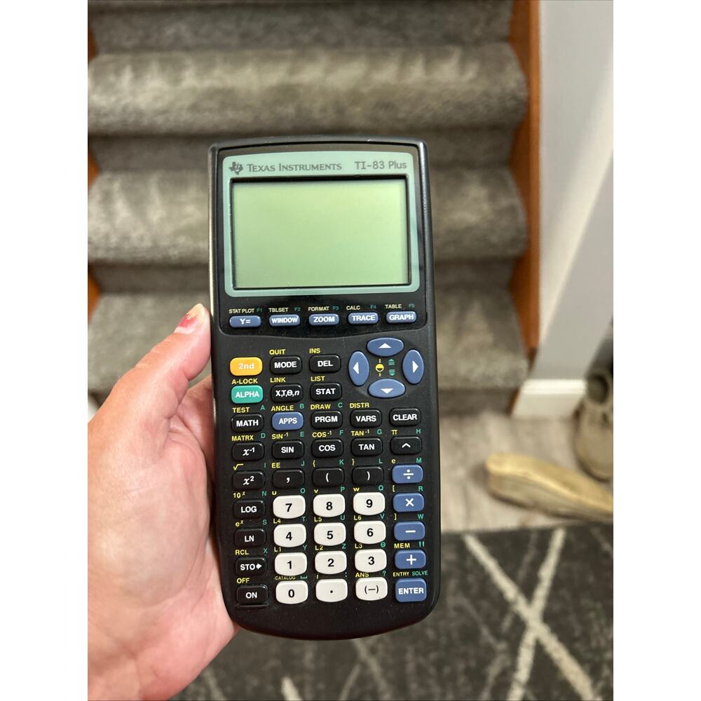 TEXAS INSTRUMENTS TI-83 Plus Graphing Calculator with Cover - TESTED WORKS